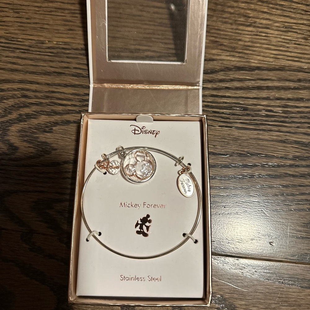 Disney Stainless Steel Mickey Charm Bracelet